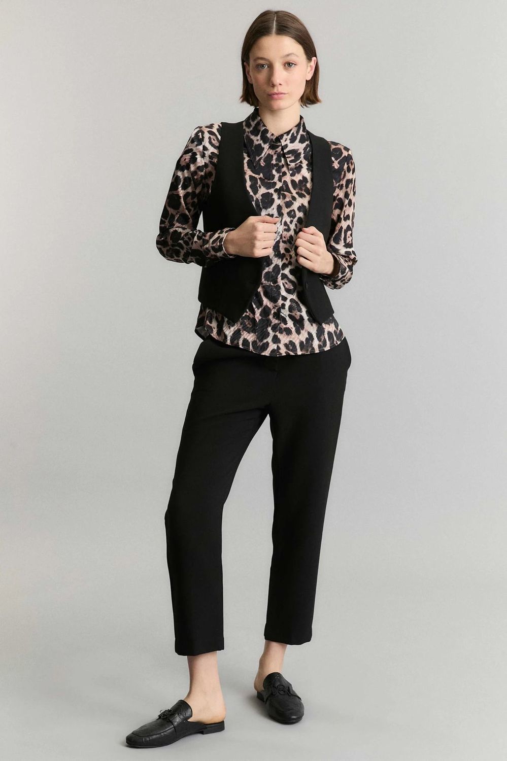 CAMISA FIERCE LEOPARD-KOSIUKO marron l