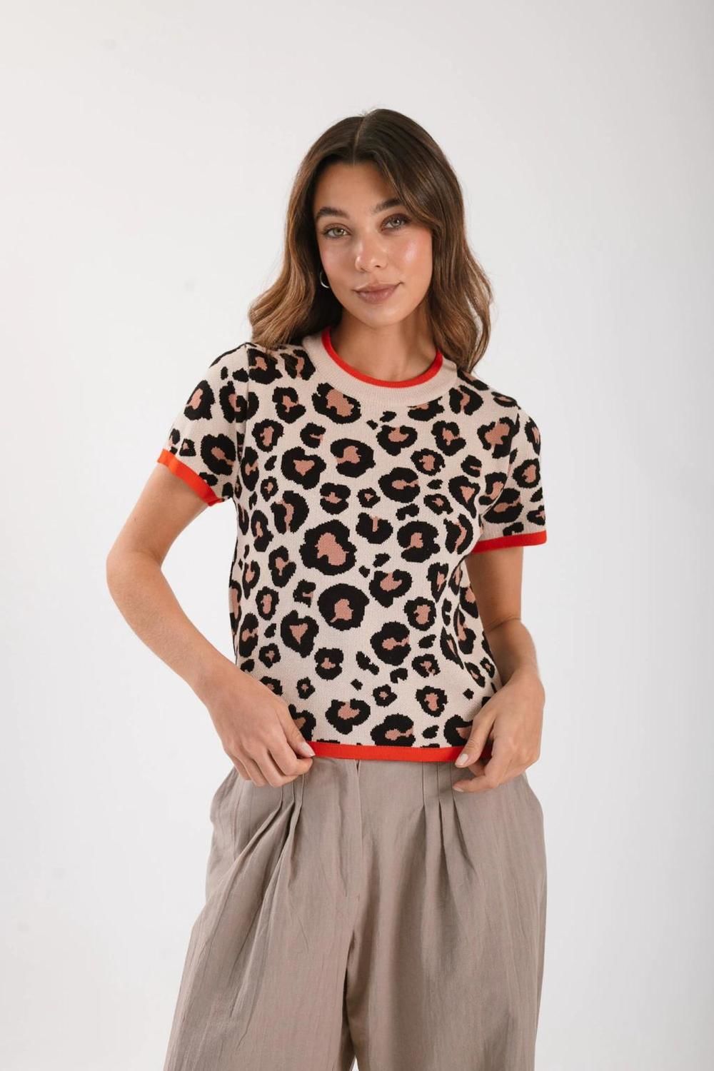 Remera tejida ANA-RP beige talle unico